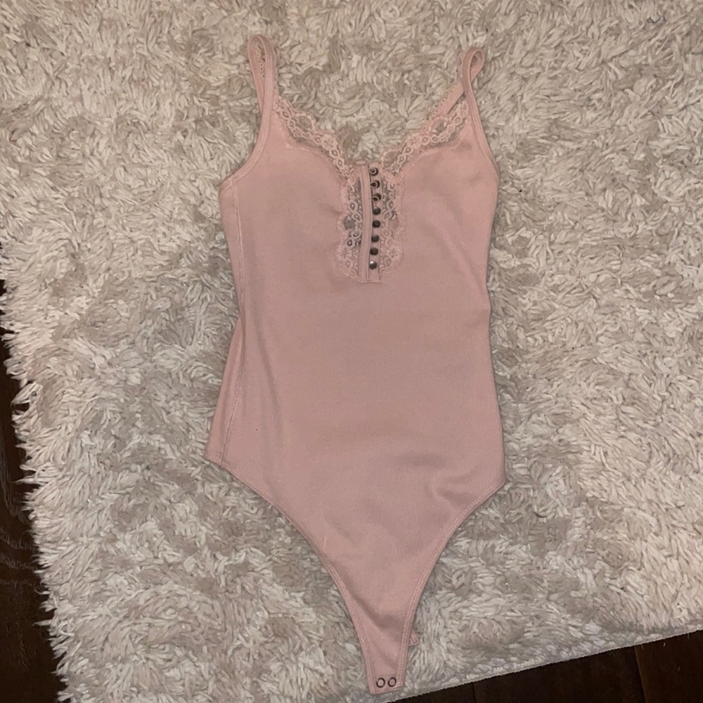 Pink Lace Body Suit